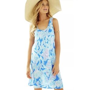 Lilly Pulitzer linen Patterson dress - blue into the deep